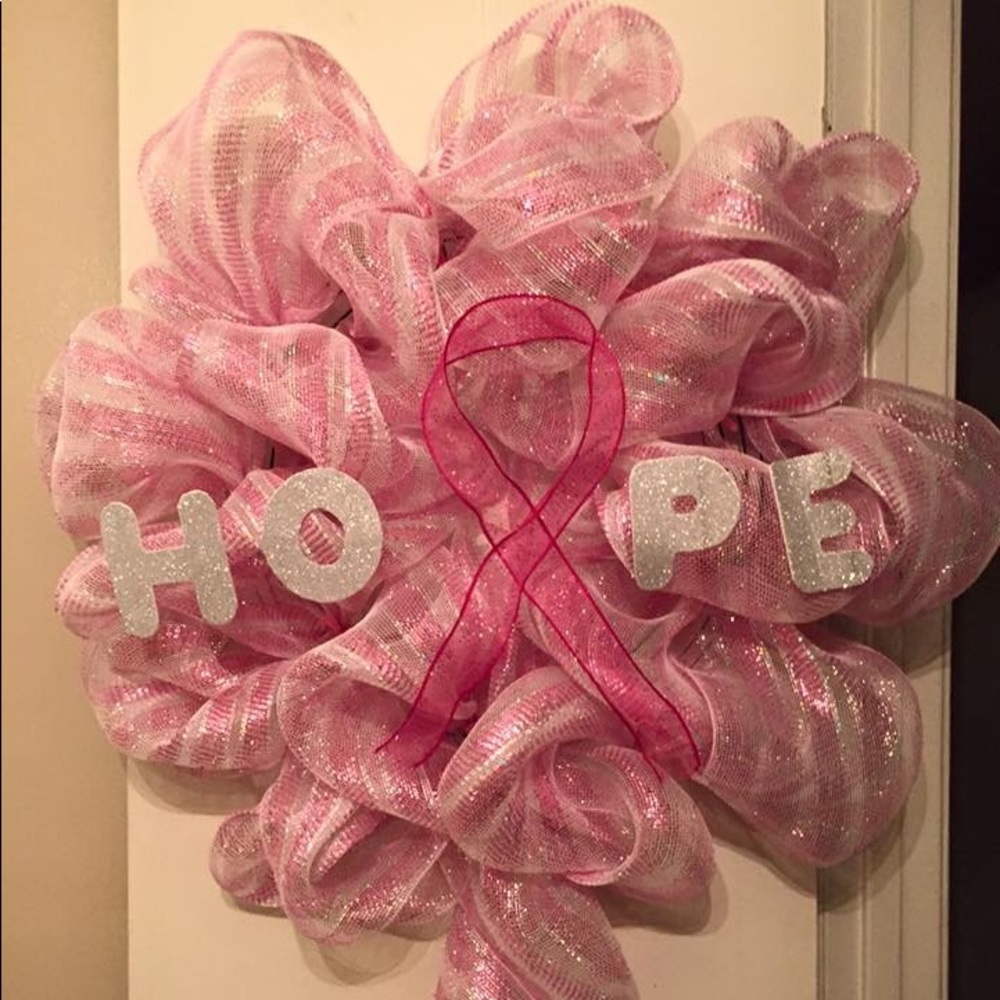 Breast Cancer Wreath